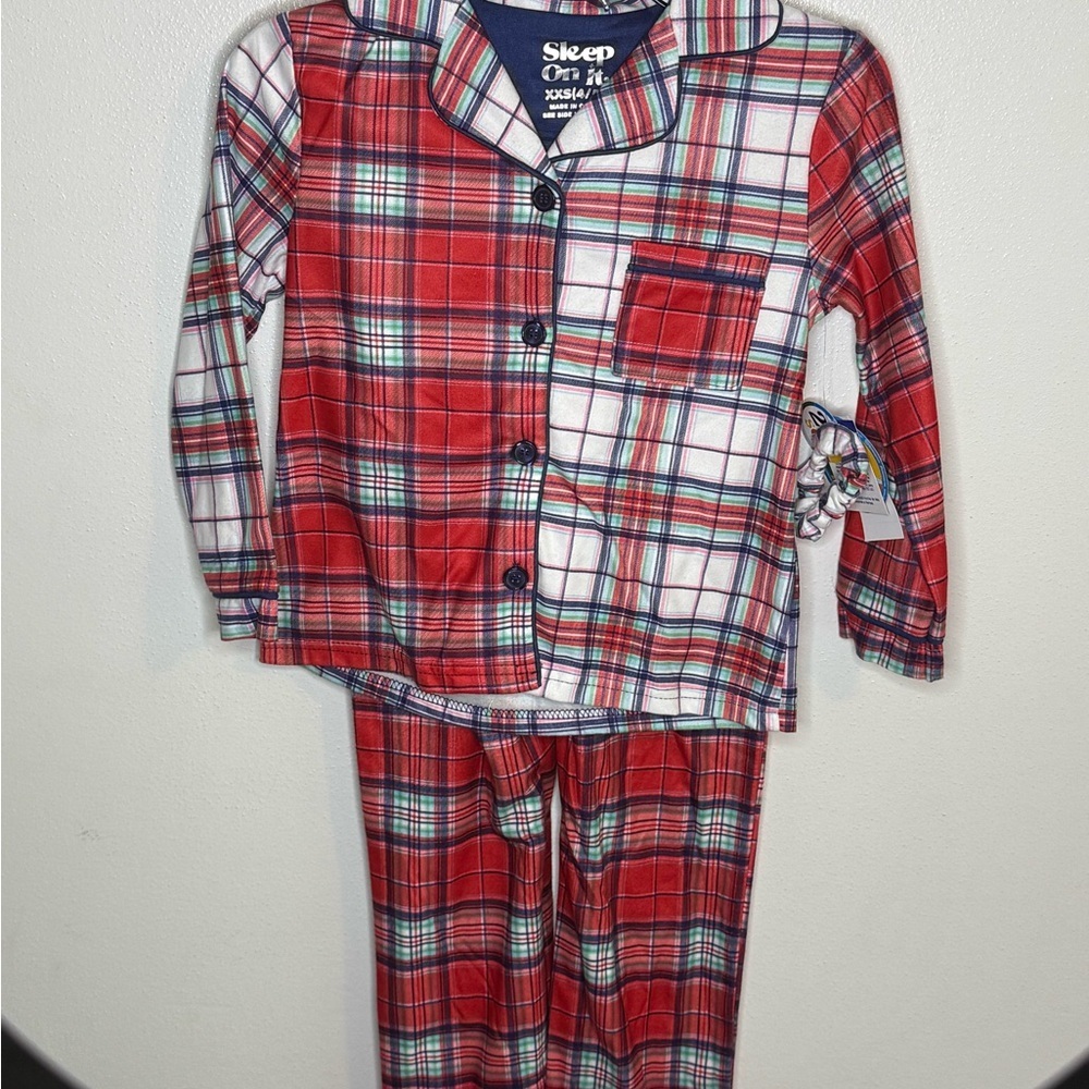 Sleep On It Cozy Red and White Pajama Set